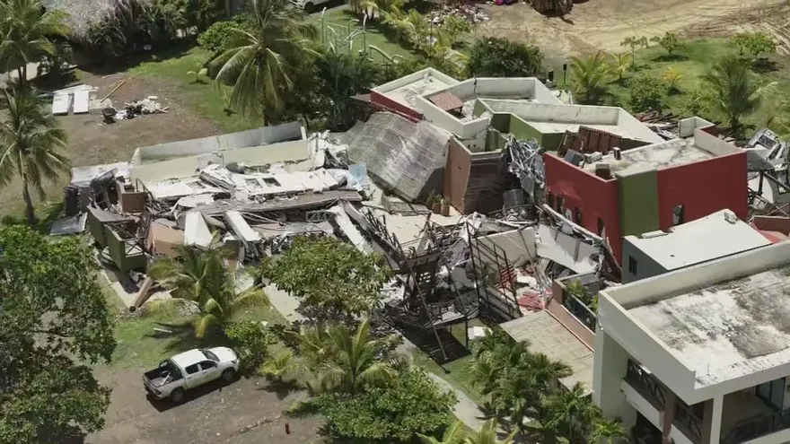 Afectaciones de una estructura por el terremoto en Panamá el pasado viernes 9 de octubre.