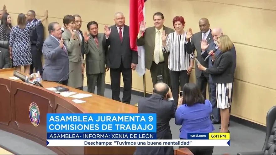 Juramentan nueve de las comisiones de trabajo en la Asamblea