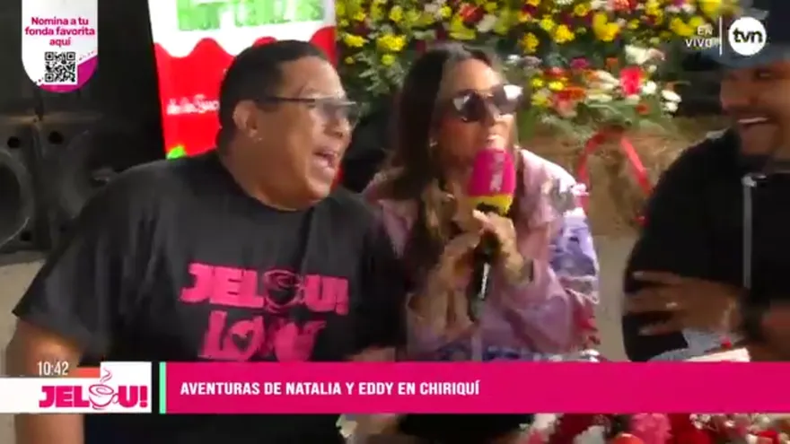 Natalia y Eddy en el Festival de las fresas en Chiriquí