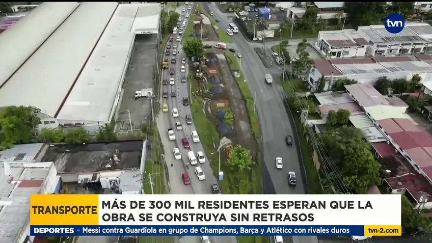 Construcción de pilotes del Metro hacia Villa Zaita