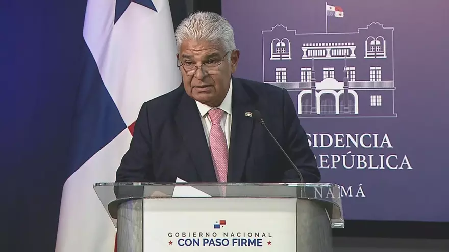 El presidente de la República, José Raúl Mulino, el 17 de julio durante su conferencia semanal de los jueves.