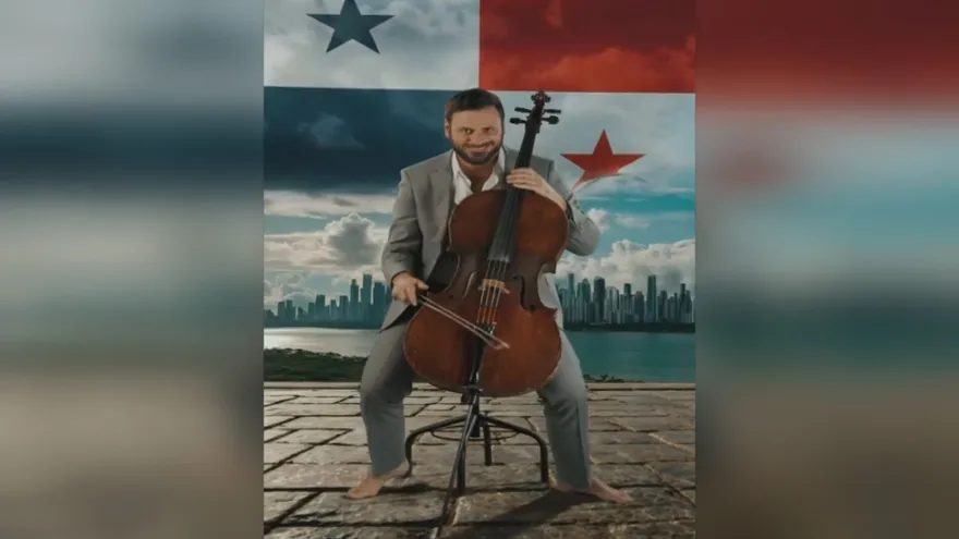 Captura del video del chelista croata en su cuenta de Instagram