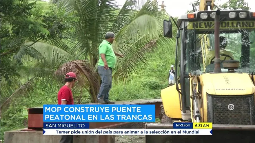 MOP construye puente peatonal que fue arrastrado tras crecida de río