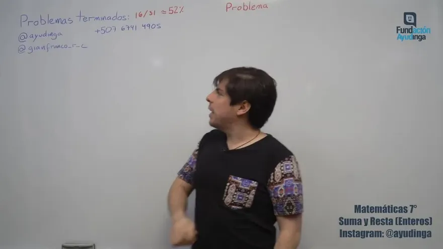 Ayudinga Matemáticas 7° -  Suma y Resta de Números Enteros Parte IV 3 de abril de 2020