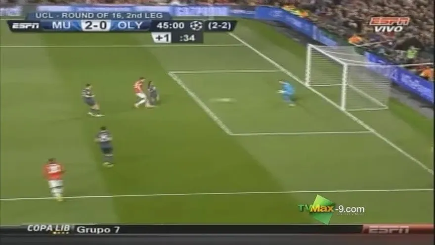 El segundo gol de Van Persie - Manchester 2-0 Olympiacos