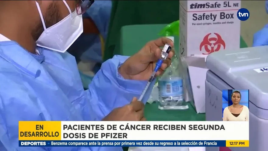 Pacientes del Instituto Oncológico reciben segunda dosis de vacunas