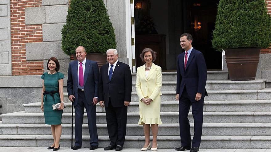 Martinelli recibido por los reyes y el presidente español