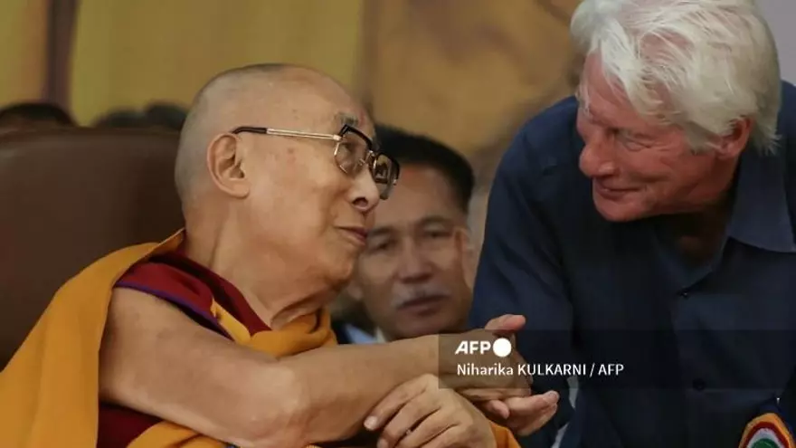 Richard Gere con el Dalai Lama