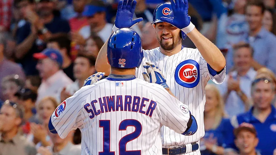 Kyle Schwarber y Jason Hammel.