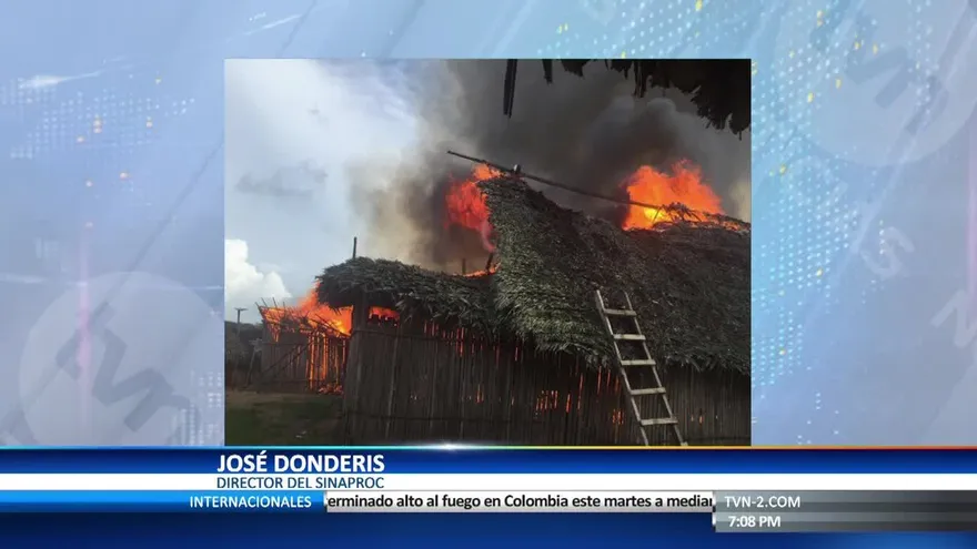 Reportan incendio en Guna Yala