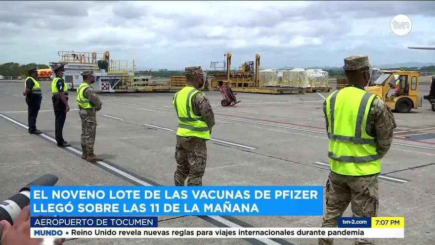 Llega noveno lote de vacunas Pfizer contra la covid-19