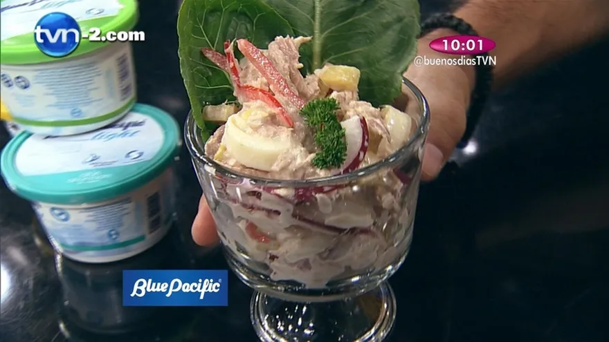 Ceviche costeño de atún plátano y palmito