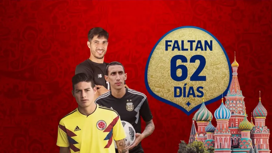 62 Días para el Mundial de Rusia 2018