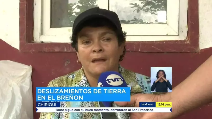 Familias afectadas por deslizamientos de tierras en Chiriquí