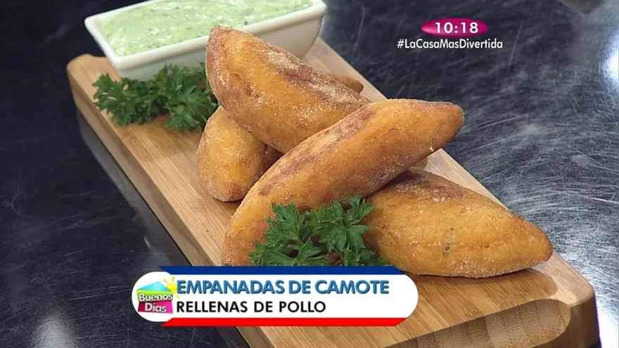 Receta - Empanada de camote rellenas de pollo