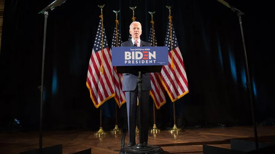 Fotografía tomada el pasado 12 de marzo en la que se registró al candidato demócrata a la presidencia de Estados Unidos, Joe Biden, en Wilmington (Delaware, EE.UU.)