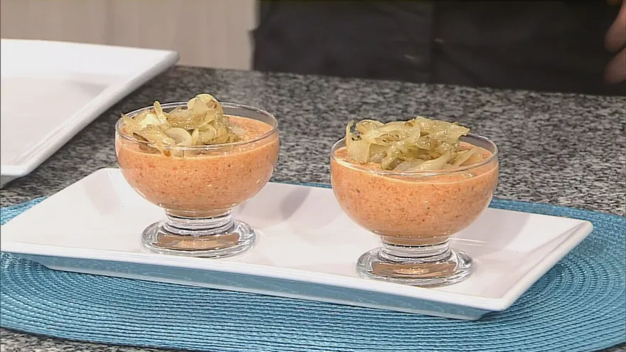 Receta:  Galletas con dip de pimentones