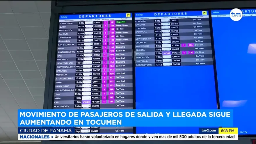 Movimiento de pasajeros de salida y llegada sigue aumentando