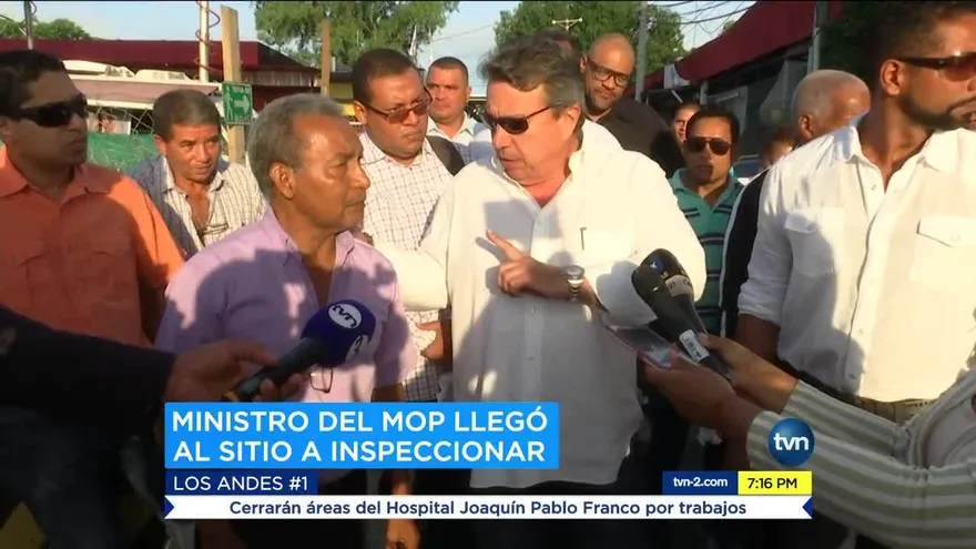 Ministro del MOP hace recorrido en Los Andes