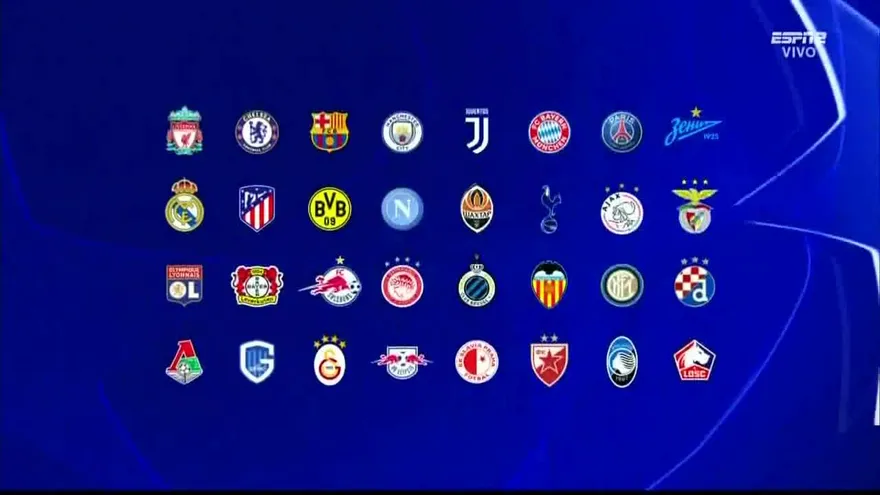 Grupos definidos para la temporada 2019-2020 de la UEFA Champions League