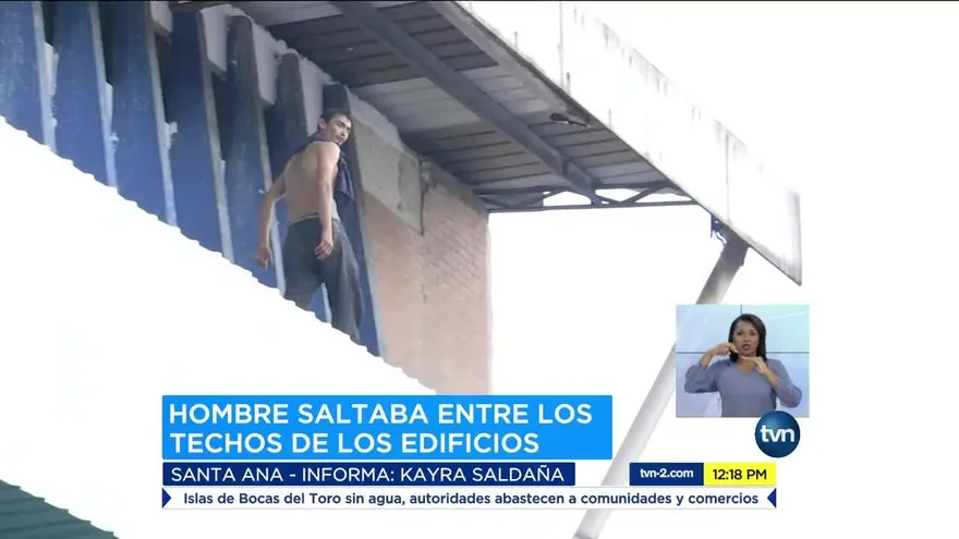 Hombre saltaba de techo en techo en Santa Ana