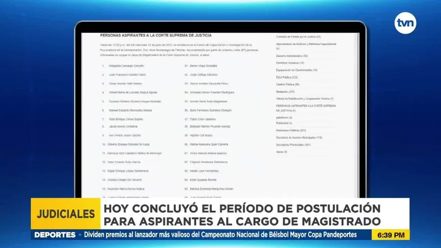 Vence plazo para postulación de magistrado de la Corte
