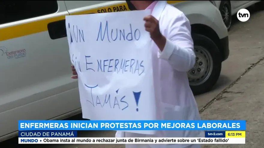 Enfermeras salen a las calles en busca de conquistas laborales