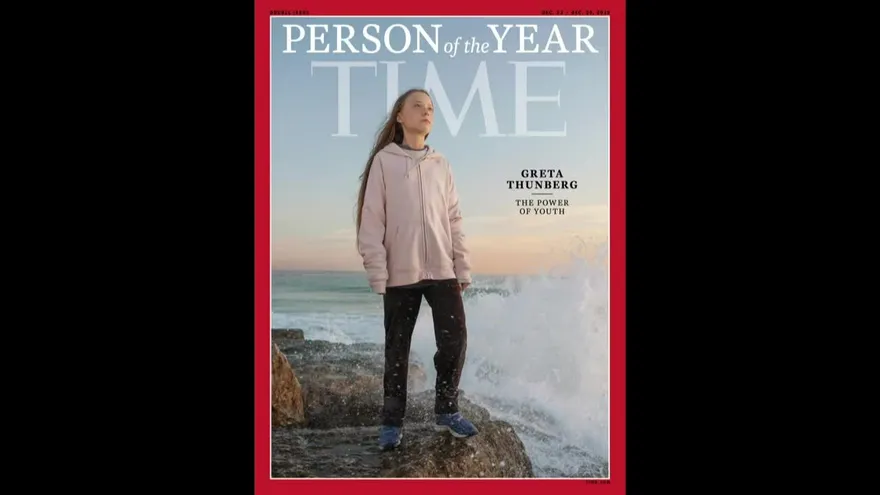 La activista ambiental Greta Thunberg, personalidad del año de la revista TIME