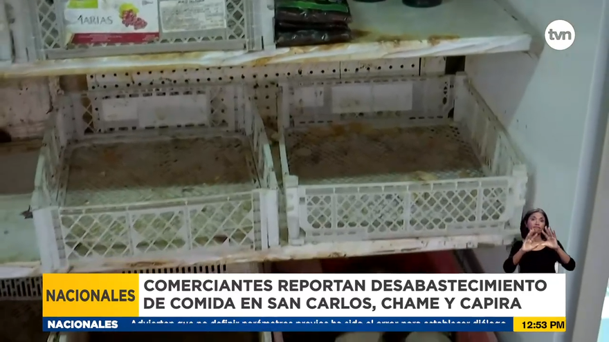 Alimentos escasean locales comerciales de Panamá Oeste