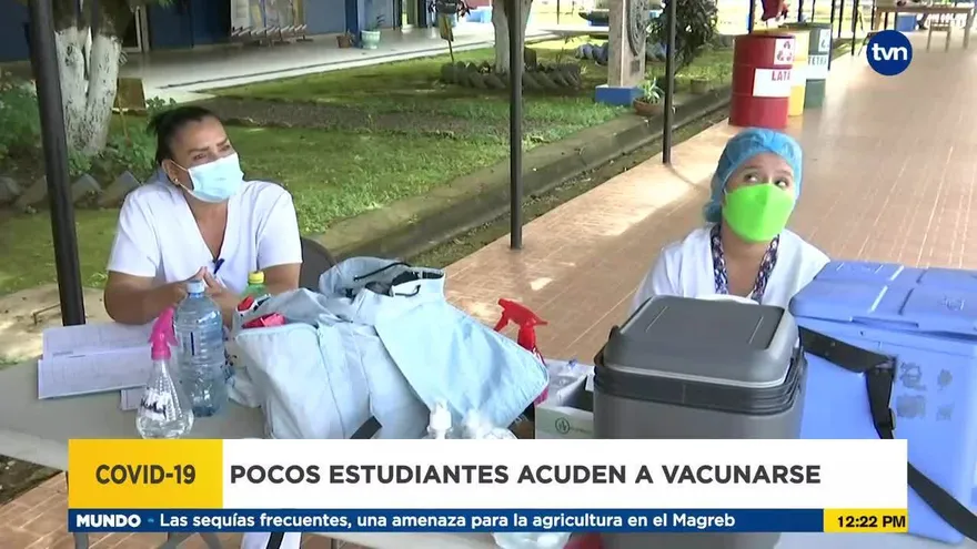 Escaza participación de estudiantes para aplicación de dosis de vacunas