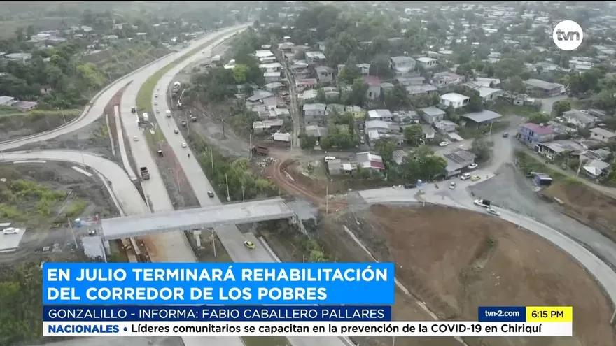 En julio terminará rehabilitación del corredor de los pobres