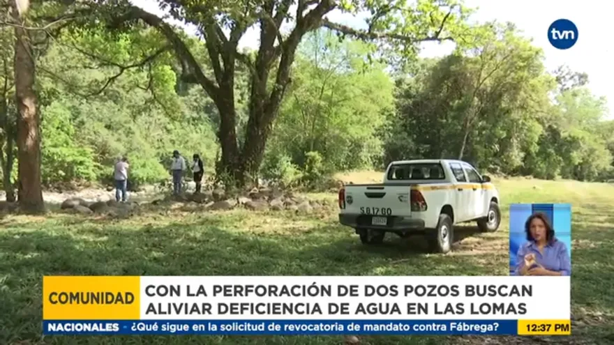 Buscan aliviar falta de agua en Las Lomas de David, con perforación de pozos