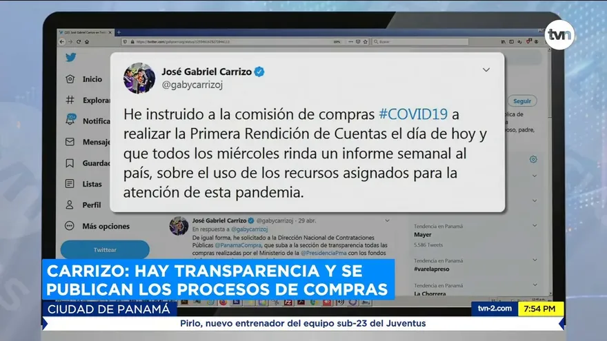Carrizo asegura que hay transparencia en las compras durante la pandemia