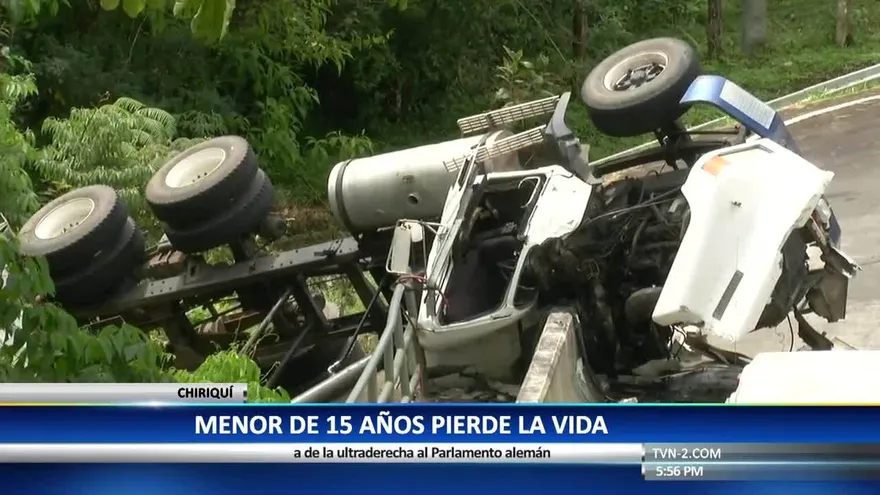 Joven de 15 años fallece en vuelco en Chiriquí