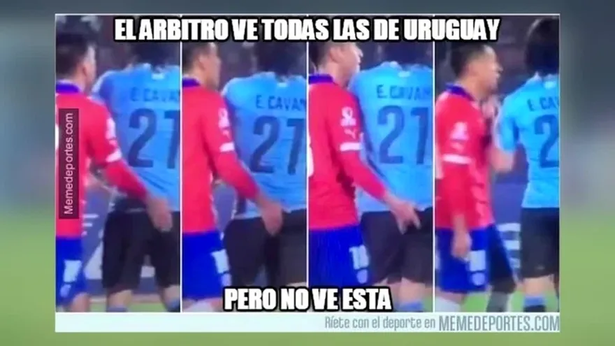 Memes del desafortunado comportamiento contra Cavani