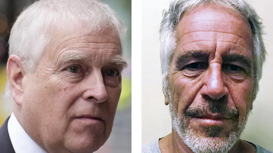 Príncipe Andrés (izquierda) y Jeffrey Epstein (derecha)