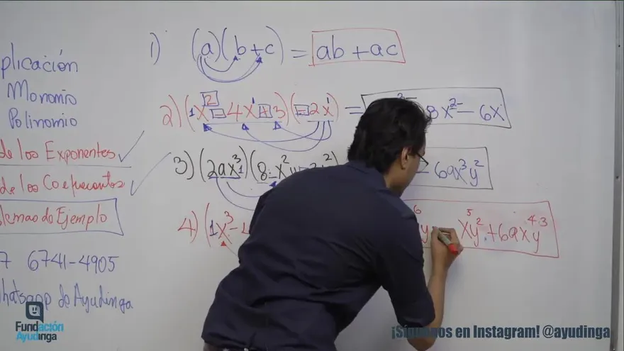 Matemáticas (Multiplicación de Monomio por Polinomio) Viernes 13 de marzo de 2020