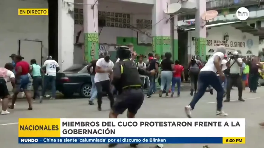 Manifestación en la Gobernación de Colón