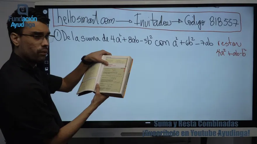 Ayudinga Matemáticas 8° - Suma y Resta Combinadas de Polinomios - Parte V 22 de mayo de 2020