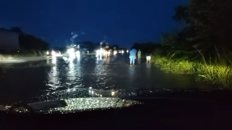 Desbordamiento de la quebrada El Barrero, cerca de Río Grande en Penonomé, provincia de Coclé