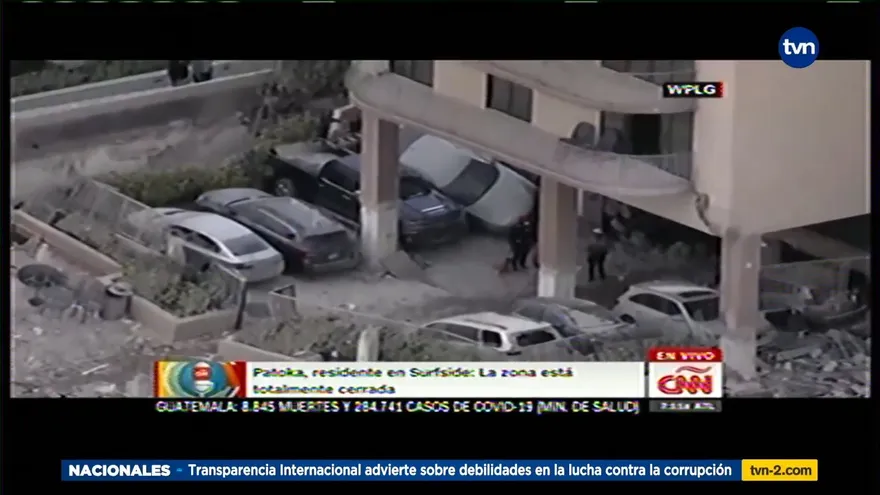 Derrumbe parcial de un edificio en Miami