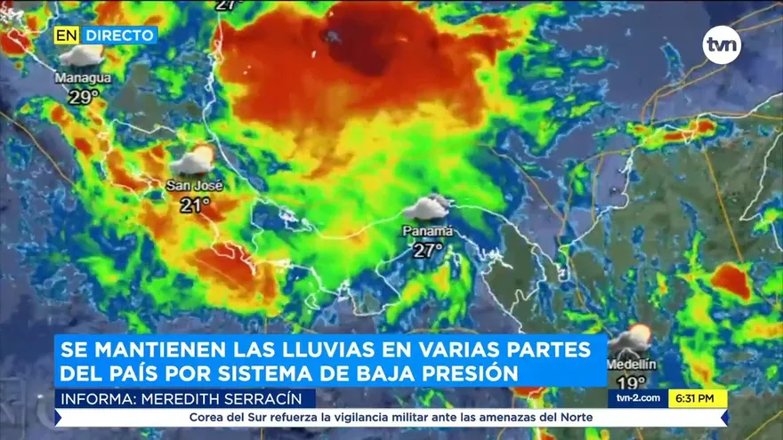 Persisten las lluvias en nuestro país por el sistema de baja presión