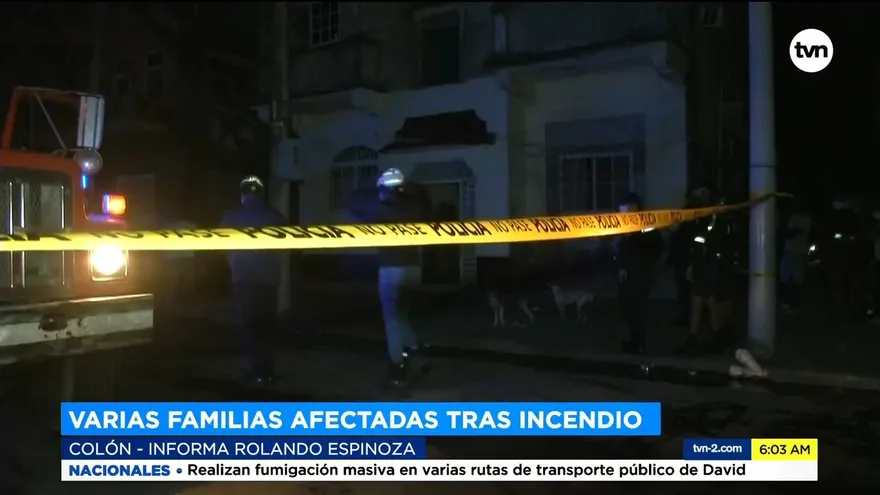 Varios damnificados por incendio en Colón