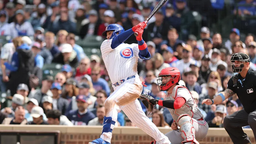 Miguel Amaya panameño que juega con los Cubs de Chicago