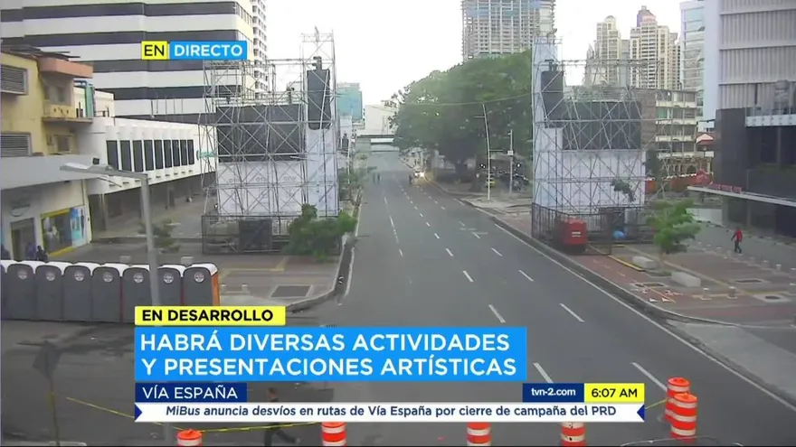 Cierre de campaña presidencial de Laurentino Cortizo en Vía España