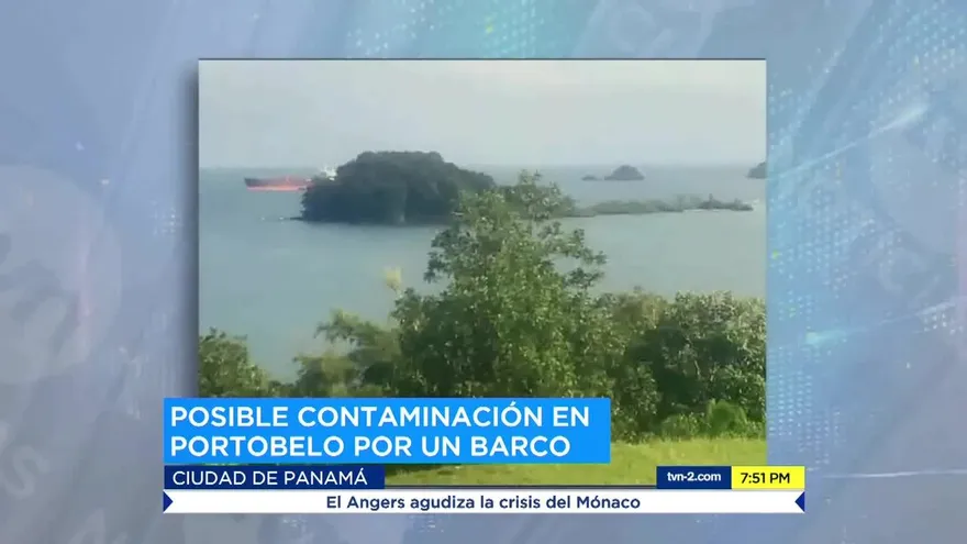 Denuncian embarcación por contaminación en Colón