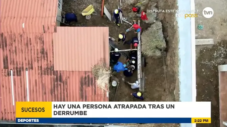 Una persona atrapada en derrumbe en Brisas del Golf
