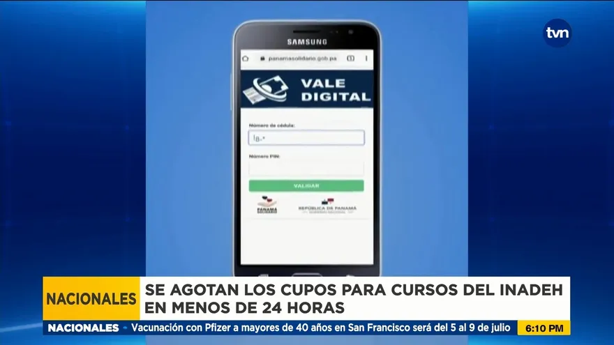 Se agotaron los cupos de capacitaciones del Inadeh para mantener el Vale Digital