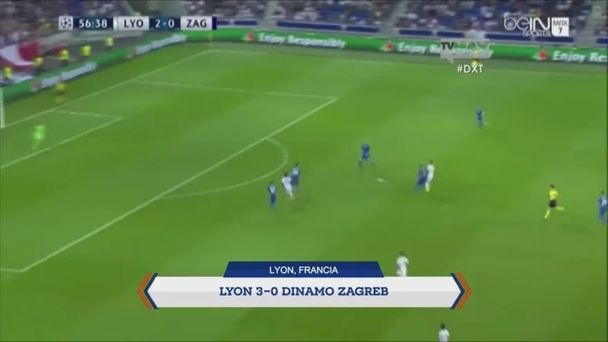 Lyon ganó 3-0 al Dinamo de Zagreb
