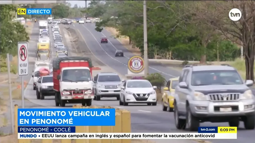 Más de 24 mil vehículos pasaron por Penonomé hacía el interior del país